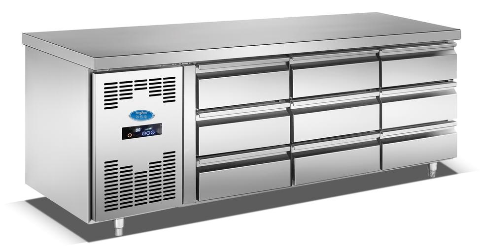 不锈钢厨房冷藏柜抽屉式冷藏工作台六抽冰柜制冷设备厂家批发